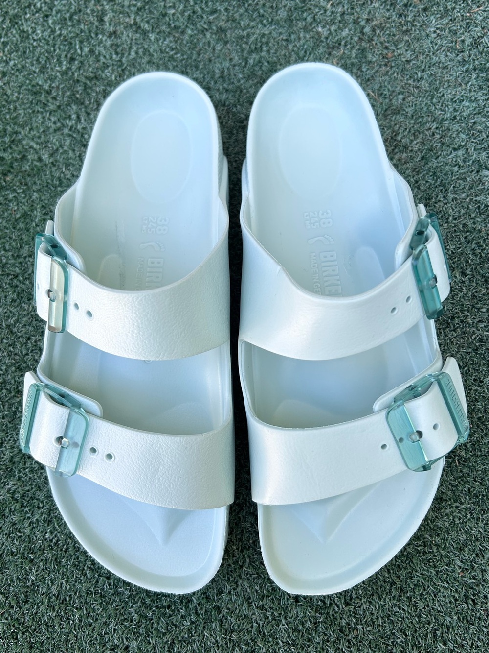 New Birkenstock Arizona EVA Slide Sandal Green 38